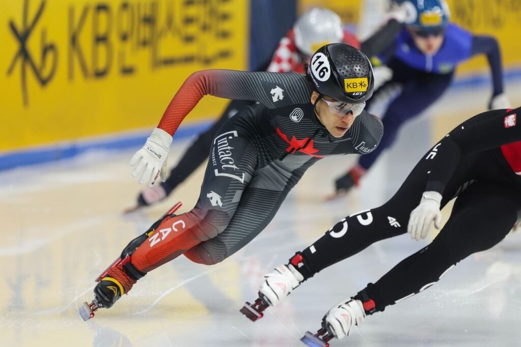 Speed Skaters in Action