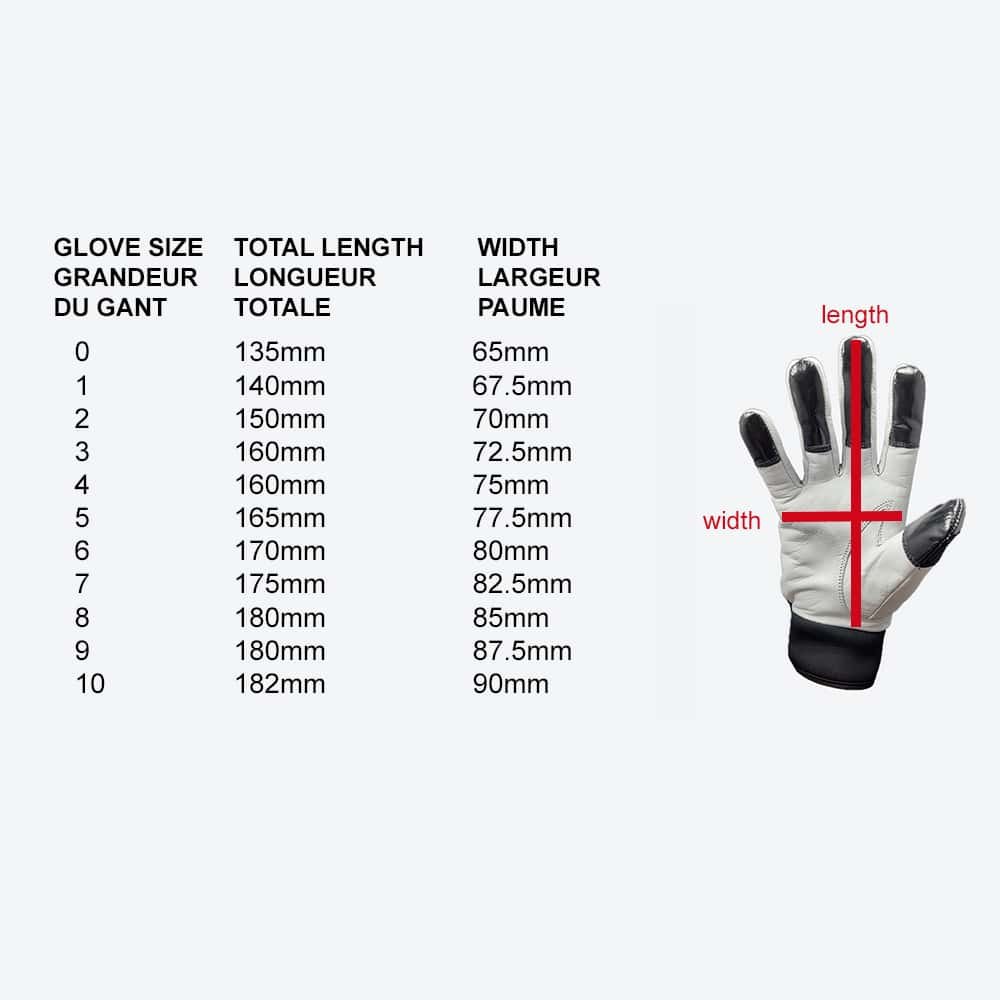 XACT Leather Skating Glove with reinforced finger tips 3 GLOVE SIZE 5