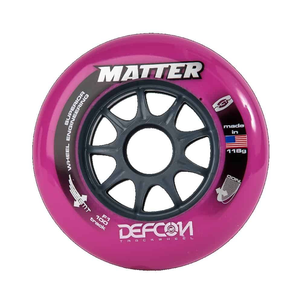 Matter DEFCON 100mm INLINE WHEEL 1 Defcon wheels combine the great rolling properties of Matter Juice wheels with superb grip