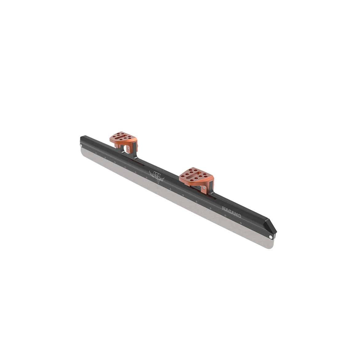 SKATE-TEC NAGANO Short Track Blade 2 a pair of black and orange plastic pieces on a white background