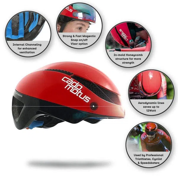 Cadomotus Omega Aero Helmet Speedy Red or Blue 5 Cadomotus Omega Aero