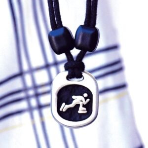 Pendentif Speed Skater en étain
